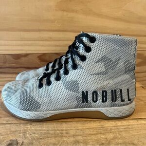 Nobull Outwork High-top Grey Camouflage Sneakers size 7